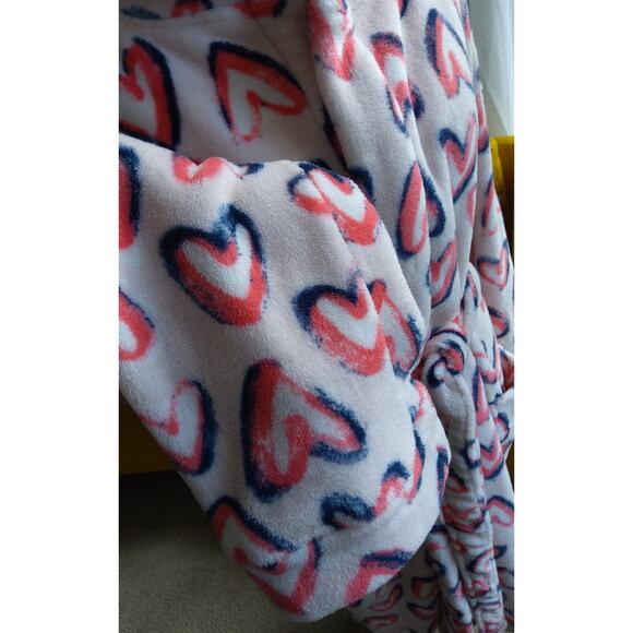 Vera Bradley Intimates fleece Womens pink robe hooded belted plush comfort S/M - Picture 6 of 7